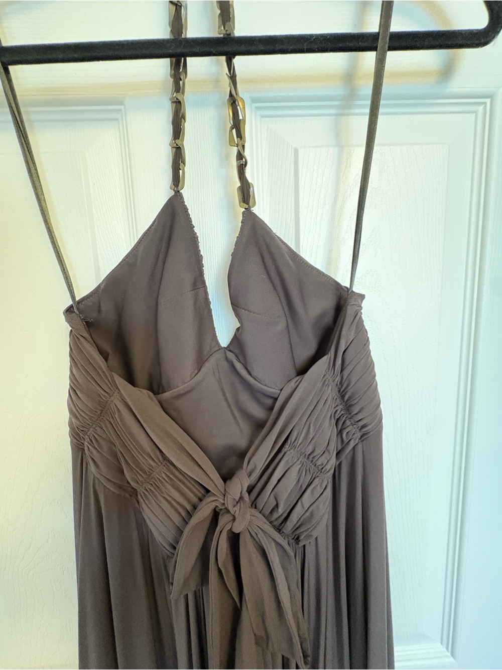BCBGMaxAzria Black Halter Ruched Maxi Dress - Picture 5 of 7